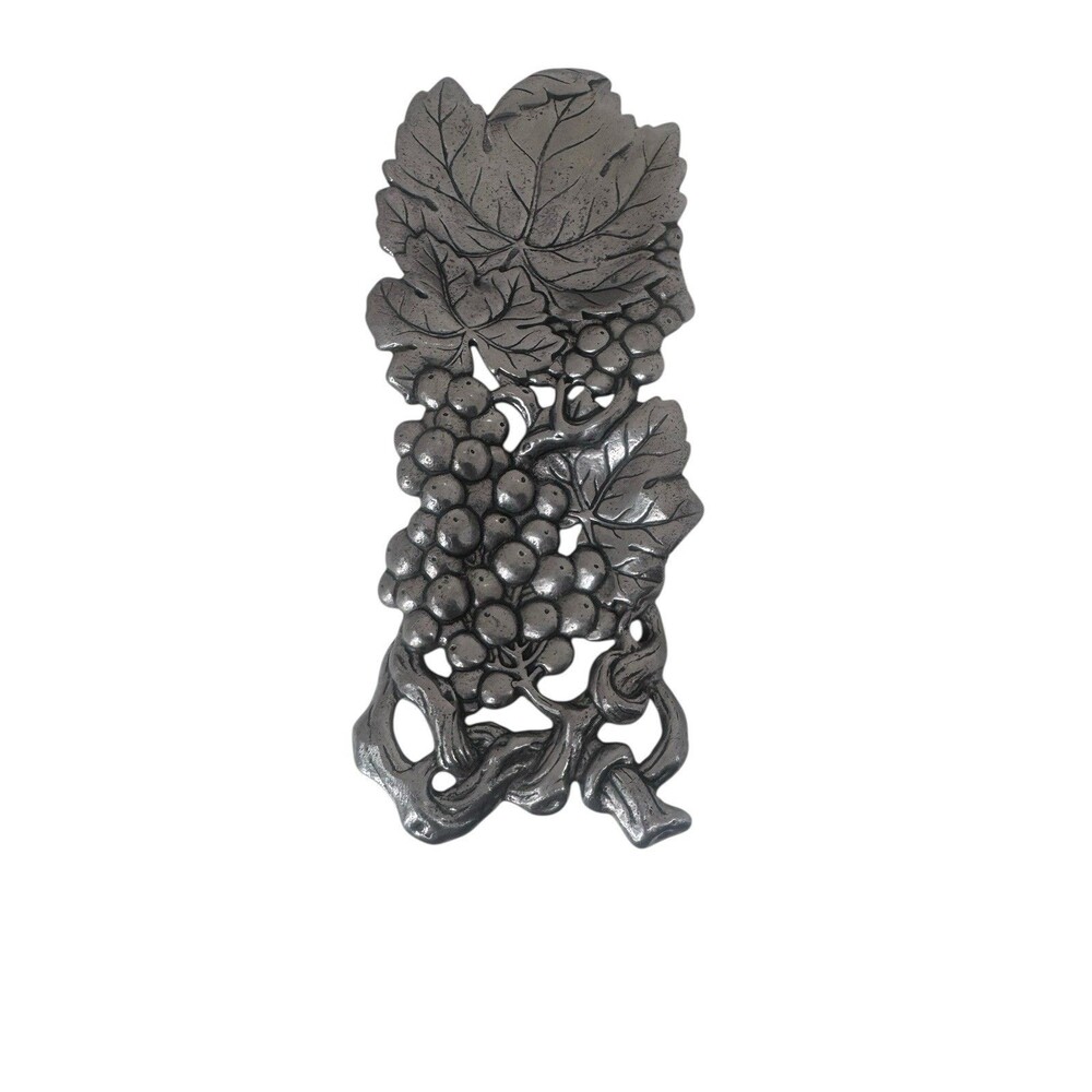 Arthur Court Grape Pattern Spoon Rest - Aluminum Metal Decorative Fast Shipping